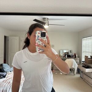 Women's White Short Sleeve Tee